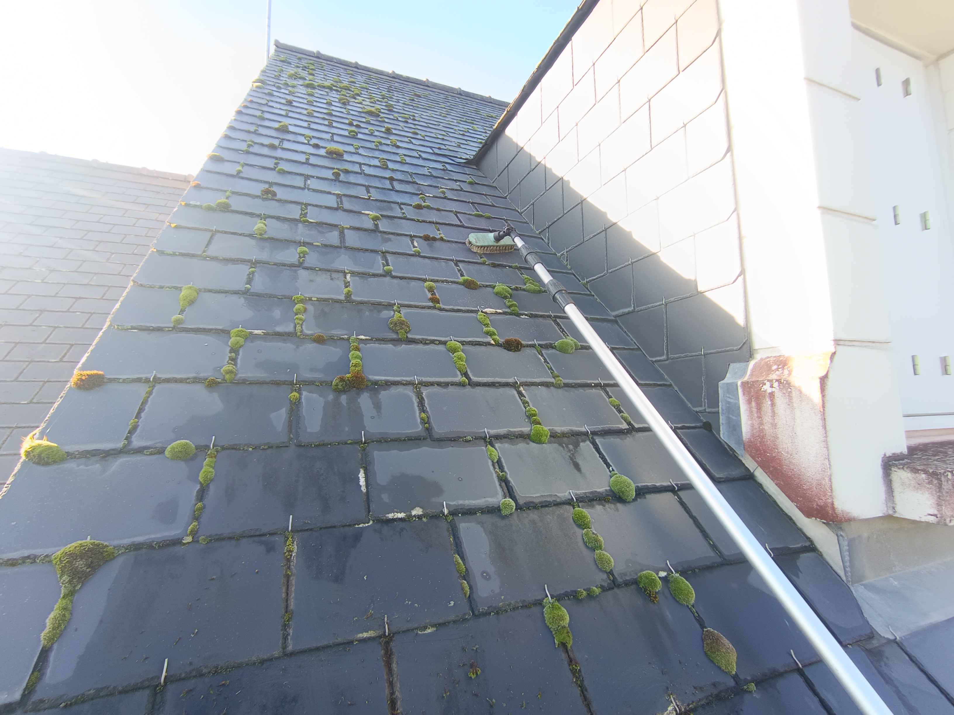 Démoussage toiture en ardoise synthétique à Azay-le-Rideau Azay-le-Rideau